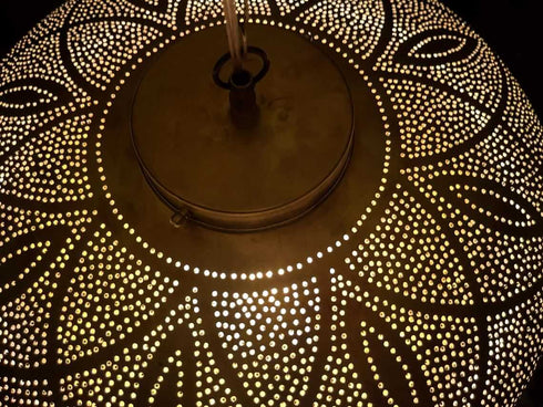 Handcrafted Moroccan Brass Pendant Light - Boho Elegance (PL 1081)